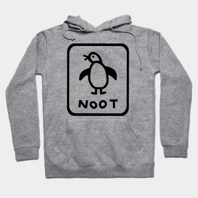 Penguin Self Portrait Monochrome Graphic Hoodie by ellenhenryart